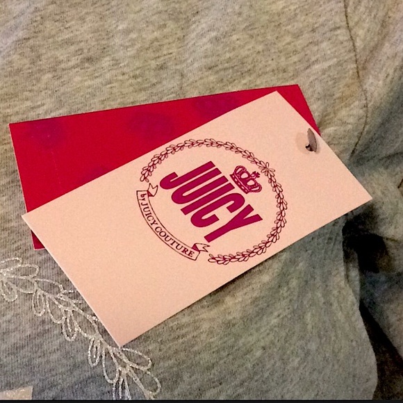 🆕🔥JUICY COUTURE HEATHER GRAY/STYLISH&VERY SOFT CREW NEACK LONG SLEEVE SHIRT - Picture 4 of 5